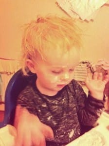 Yogurt rubbed into hair, nice
