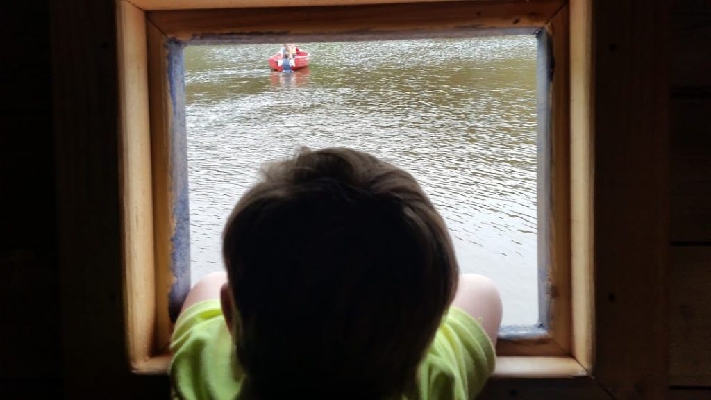 and the view from inside the pirate ship